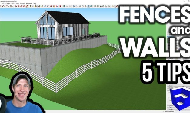 5 WAYS TO CREATE FENCES AND WALLS in SketchUp