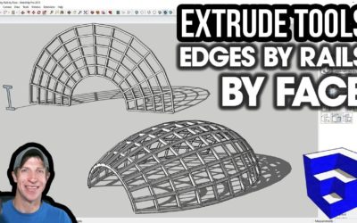 SKETCHUP EXTRUDE TOOLS TUTORIAL (EP8) – Extrude Edges by Rails by Face