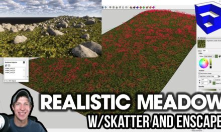 Creating a REALISTIC MEADOW with Skatter and Enscape in SketchUp
