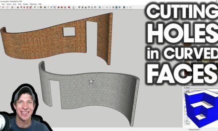 How to CUT HOLES in Curved Walls in SketchUp
