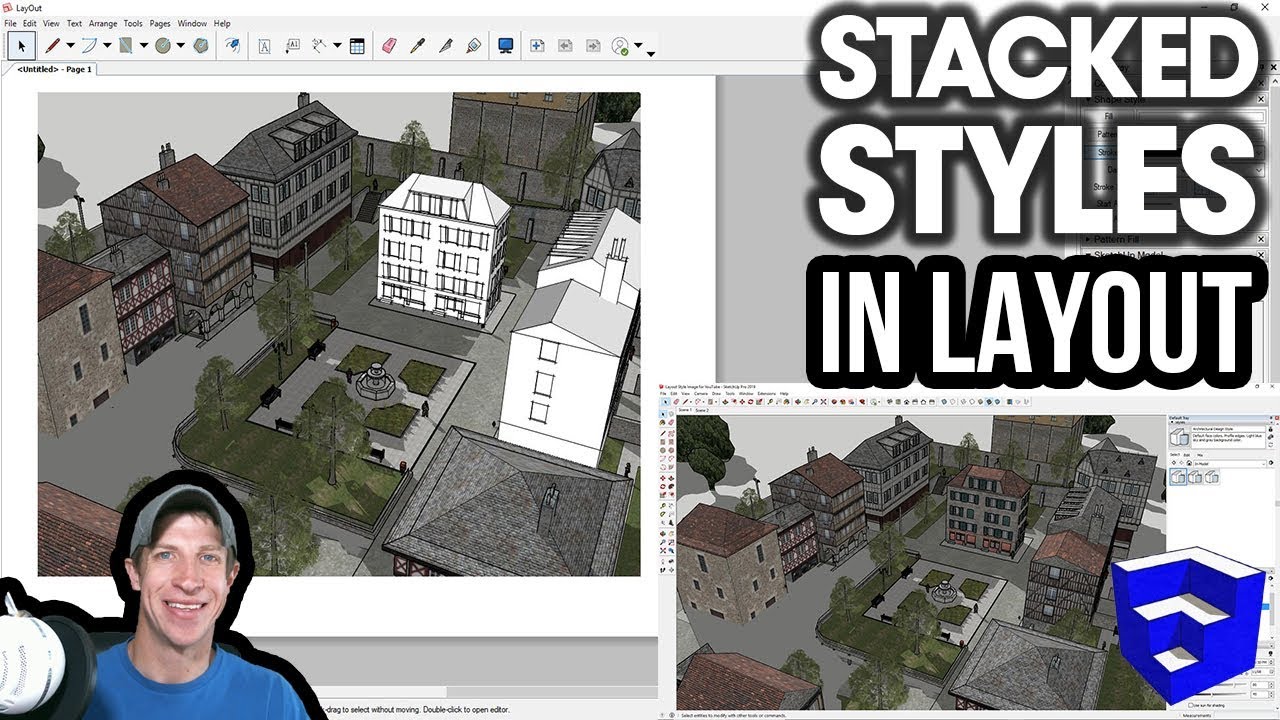 Created a MIXED STYLE Image in Layout - The SketchUp Essentials