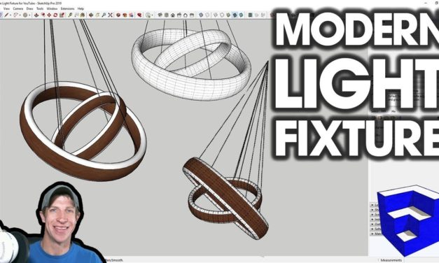 Modeling a MODERN LIGHT FIXTURE in SketchUp