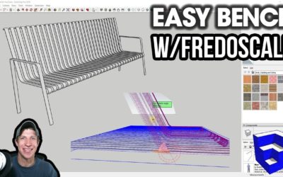 Modeling a PARK BENCH in SketchUp with FREDOSCALE