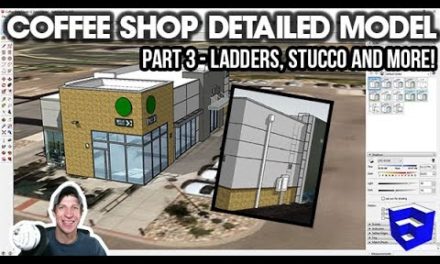 Modeling a Detailed Building from Photos Part 3 – Stucco Joints, Ladders, and More!