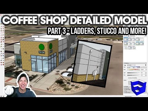 Modeling a Detailed Building from Photos Part 3 – Stucco Joints, Ladders, and More!