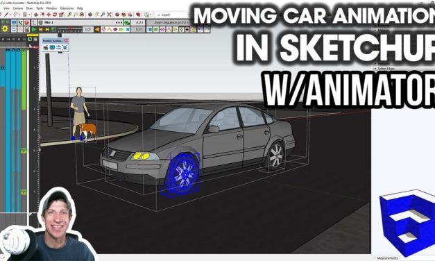 Creating a ROLLING CAR ANIMATION in SketchUp with Turning Wheels! Animations for SketchUp Part 4