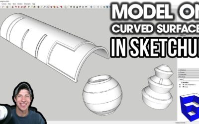 Modeling on CURVED SURFACES in SketchUp with Tools on Surface and Joint Push Pull!