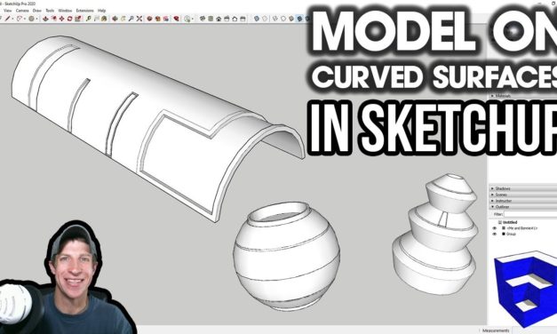 Modeling on CURVED SURFACES in SketchUp with Tools on Surface and Joint Push Pull!