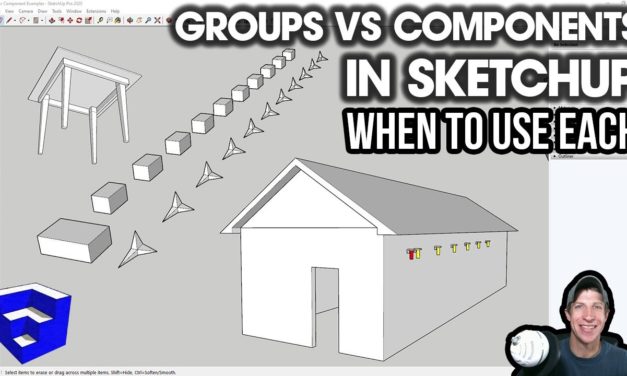 GROUPS VS COMPONENTS in SketchUp – When to Use Each!