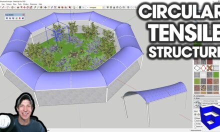 Circular TENSILE STRUCTURE in SketchUp with Soap Skin and Components!