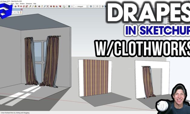 Modeling CLOTH DRAPES in SketchUp with Clothworks
