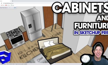 Adding CABINETS AND FURNITURE to Our Floor Plan – SketchUp Free Floor Plan Part 3!