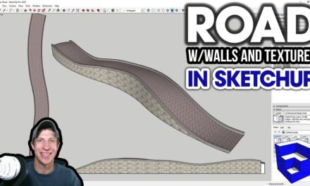 Using EXTENSIONS to Create a Complex Road WITH WALLS in SketchUp